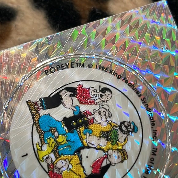 1995 POPEYE SWAN PRINCESS 👑Prism Stickers Sheet 90s Holographic Cartoon Vintage - Picture 11 of 17